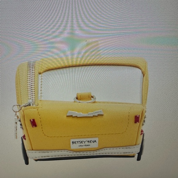 Betsey Johnson Kitsch Fare Play Yellow Taxi Crossbody Bag - Picture 7 of 9